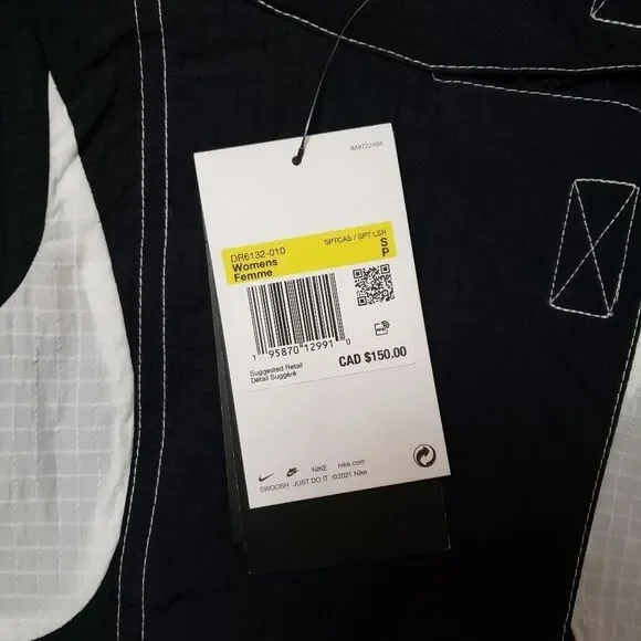 NIKE NEW Women’s Sportswear Swoosh Repel Woven Oversized Jacket NWT DR6132-010 - Picture 5 of 15